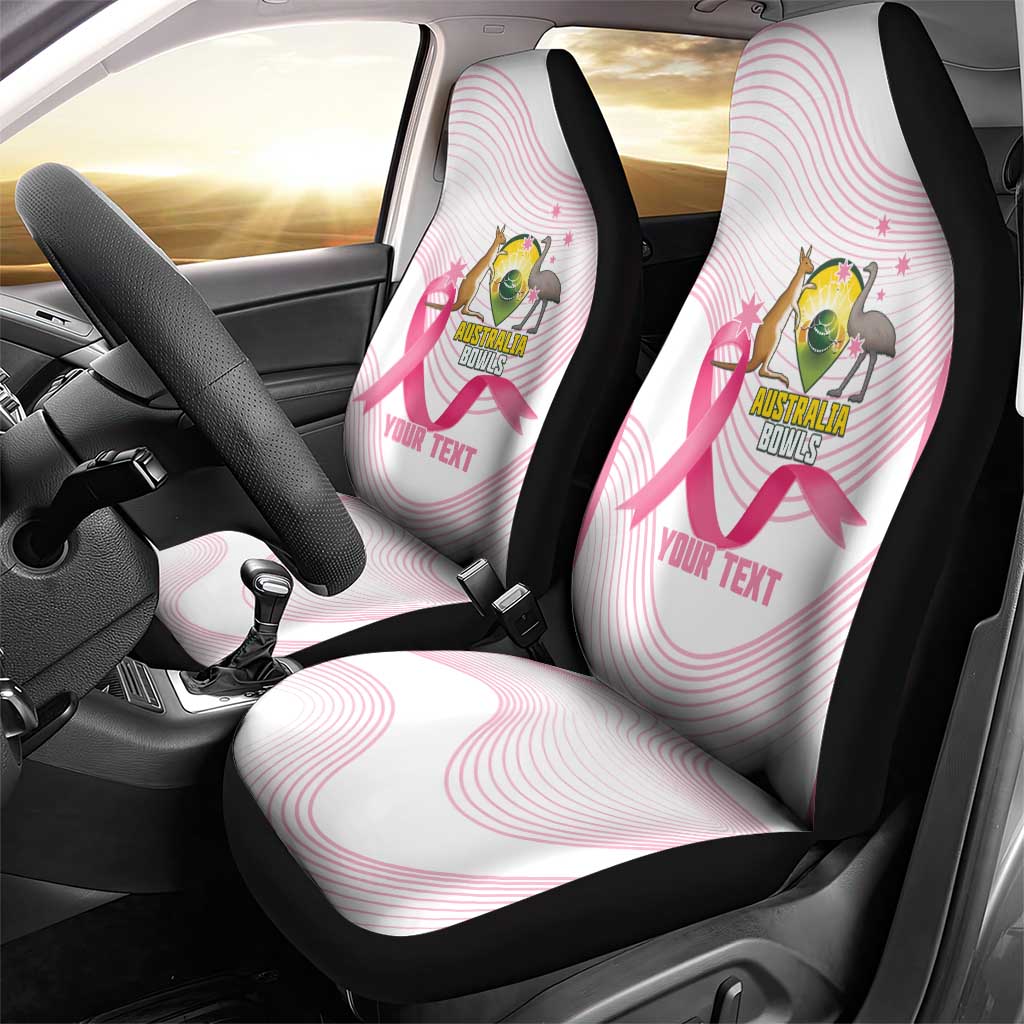 Custom Bowls Australia Breast Cancer Car Seat Cover Pink Ribbon Curve Sporty - Aussie Hoodie