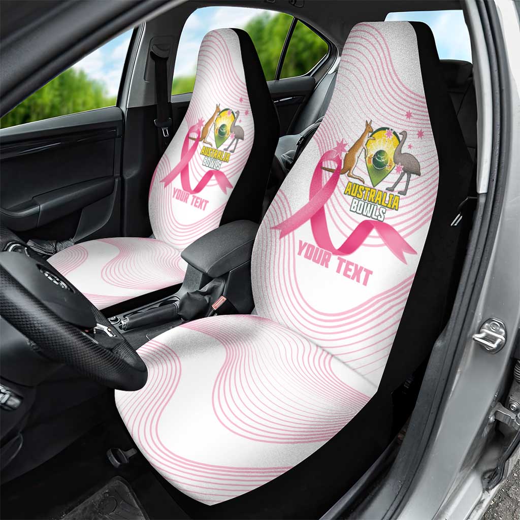 Custom Bowls Australia Breast Cancer Car Seat Cover Pink Ribbon Curve Sporty - Aussie Hoodie