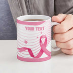 Custom Bowls Australia Breast Cancer Ceramic Mug Pink Ribbon Curve Sporty - Aussie Hoodie