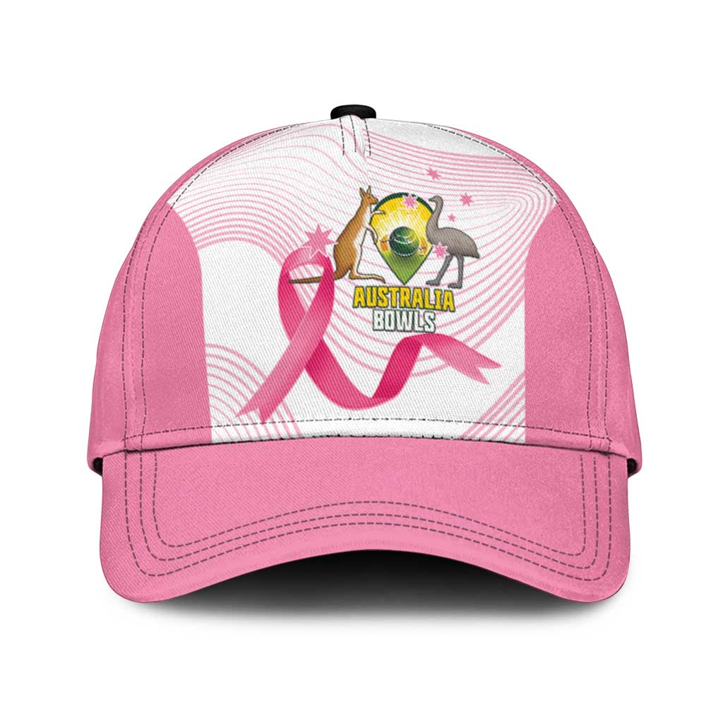 Bowls Australia Breast Cancer Classic Cap Pink Ribbon Curve Sporty - Aussie Hoodie