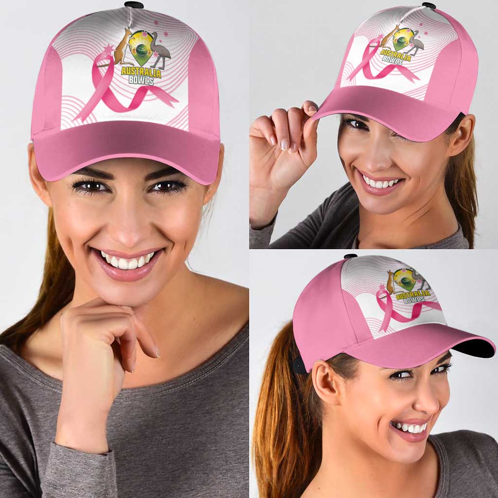 Bowls Australia Breast Cancer Classic Cap Pink Ribbon Curve Sporty - Aussie Hoodie