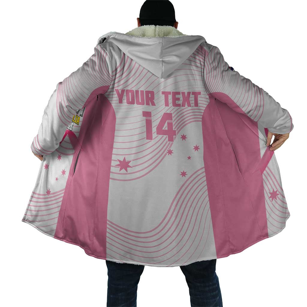 Custom Bowls Australia Breast Cancer Cloak Pink Ribbon Curve Sporty - Aussie Hoodie