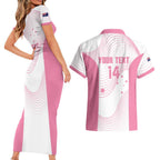 Custom Bowls Australia Breast Cancer Couples Matching Short Sleeve Bodycon Dress and Hawaiian Shirt Pink Ribbon Curve Sporty - Aussie Hoodie