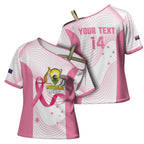 Custom Bowls Australia Breast Cancer Cross Shoulder Shirt Pink Ribbon Curve Sporty - Aussie Hoodie