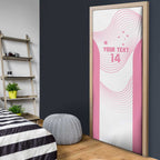 Custom Bowls Australia Breast Cancer Door Cover Pink Ribbon Curve Sporty - Aussie Hoodie