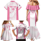 Custom Bowls Australia Breast Cancer Family Matching Mermaid Dress and Hawaiian Shirt Pink Ribbon Curve Sporty - Aussie Hoodie