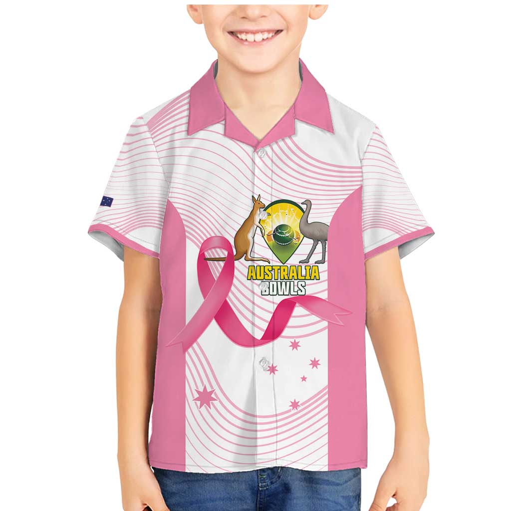 Custom Bowls Australia Breast Cancer Family Matching Mermaid Dress and Hawaiian Shirt Pink Ribbon Curve Sporty - Aussie Hoodie