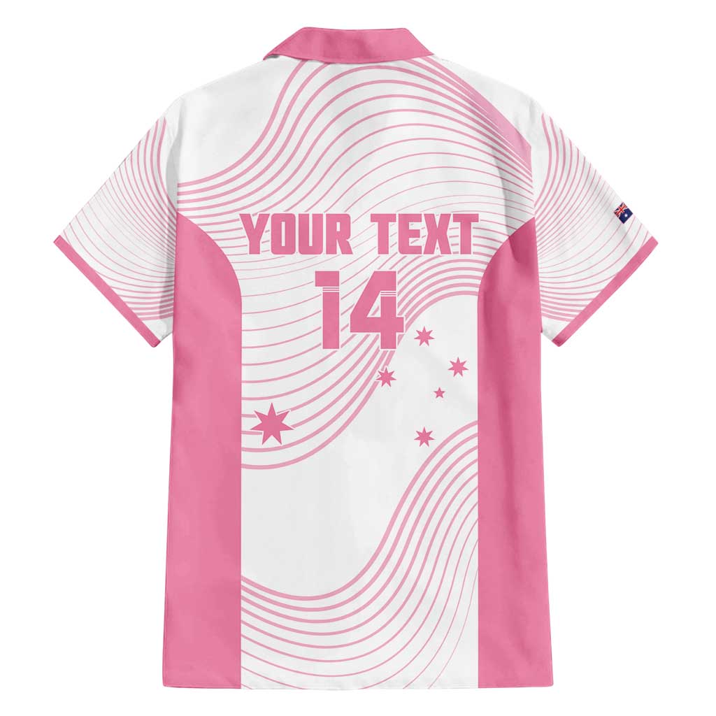 Custom Bowls Australia Breast Cancer Family Matching Off Shoulder Maxi Dress and Hawaiian Shirt Pink Ribbon Curve Sporty - Aussie Hoodie