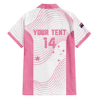 Custom Bowls Australia Breast Cancer Family Matching Off Shoulder Maxi Dress and Hawaiian Shirt Pink Ribbon Curve Sporty - Aussie Hoodie