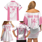 Custom Bowls Australia Breast Cancer Family Matching Off Shoulder Short Dress and Hawaiian Shirt Pink Ribbon Curve Sporty - Aussie Hoodie