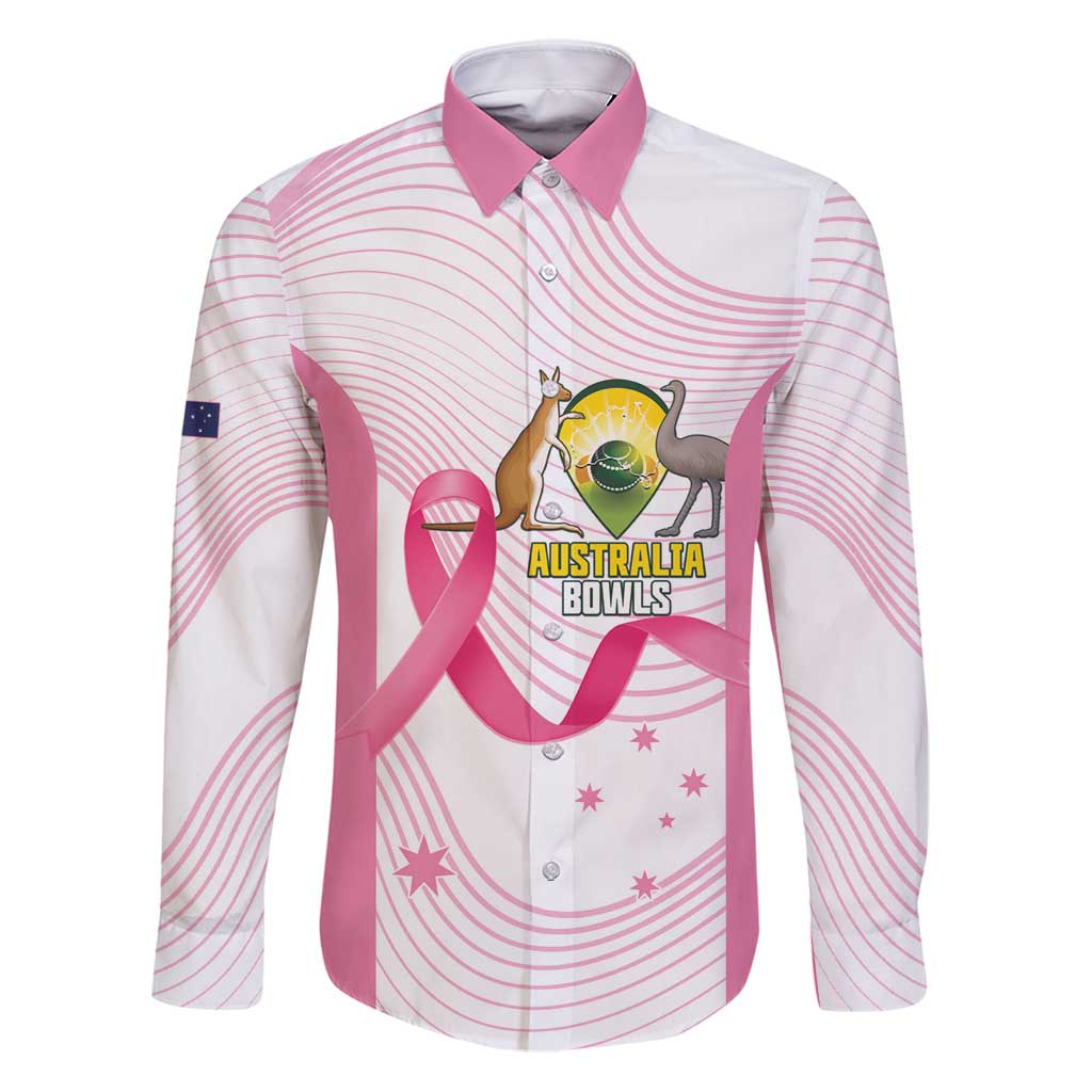 Custom Bowls Australia Breast Cancer Family Matching Puletasi and Hawaiian Shirt Pink Ribbon Curve Sporty - Aussie Hoodie