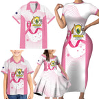 Custom Bowls Australia Breast Cancer Family Matching Short Sleeve Bodycon Dress and Hawaiian Shirt Pink Ribbon Curve Sporty - Aussie Hoodie