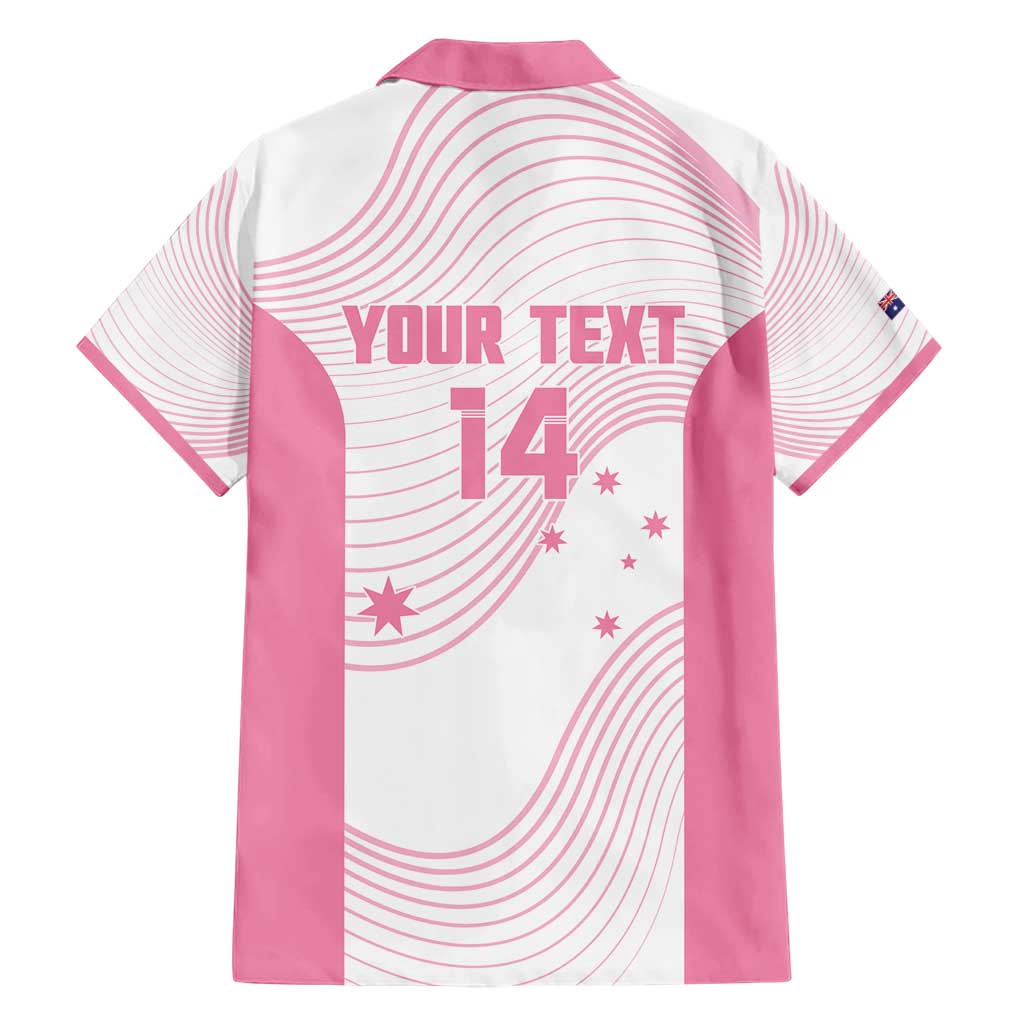 Custom Bowls Australia Breast Cancer Family Matching Short Sleeve Bodycon Dress and Hawaiian Shirt Pink Ribbon Curve Sporty - Aussie Hoodie
