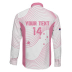 Custom Bowls Australia Breast Cancer Family Matching Short Sleeve Bodycon Dress and Hawaiian Shirt Pink Ribbon Curve Sporty - Aussie Hoodie