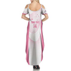 Custom Bowls Australia Breast Cancer Family Matching Summer Maxi Dress and Hawaiian Shirt Pink Ribbon Curve Sporty - Aussie Hoodie