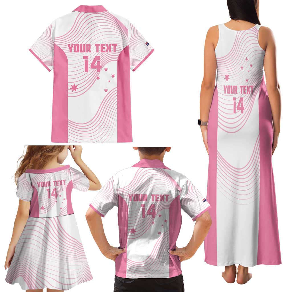 Custom Bowls Australia Breast Cancer Family Matching Tank Maxi Dress and Hawaiian Shirt Pink Ribbon Curve Sporty - Aussie Hoodie