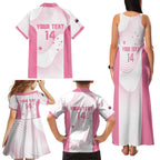 Custom Bowls Australia Breast Cancer Family Matching Tank Maxi Dress and Hawaiian Shirt Pink Ribbon Curve Sporty - Aussie Hoodie