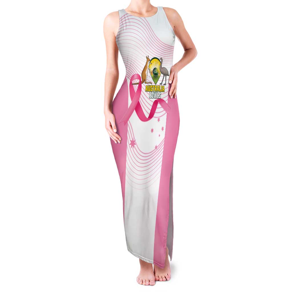 Custom Bowls Australia Breast Cancer Family Matching Tank Maxi Dress and Hawaiian Shirt Pink Ribbon Curve Sporty - Aussie Hoodie