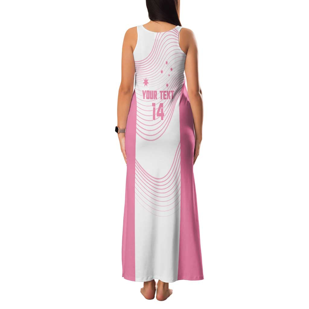 Custom Bowls Australia Breast Cancer Family Matching Tank Maxi Dress and Hawaiian Shirt Pink Ribbon Curve Sporty - Aussie Hoodie