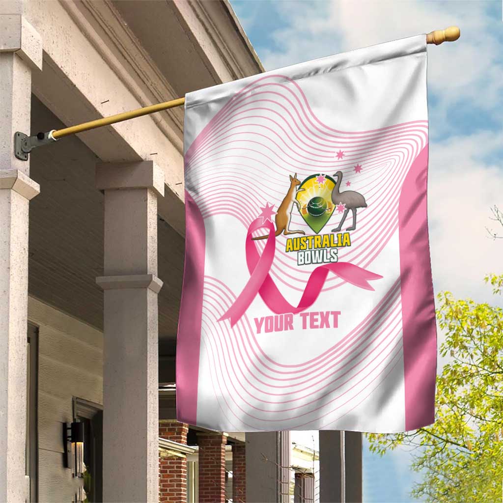 Custom Bowls Australia Breast Cancer Garden Flag Pink Ribbon Curve Sporty - Aussie Hoodie