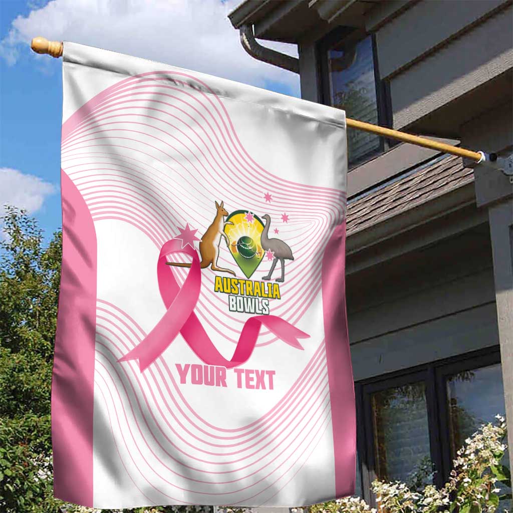 Custom Bowls Australia Breast Cancer Garden Flag Pink Ribbon Curve Sporty - Aussie Hoodie