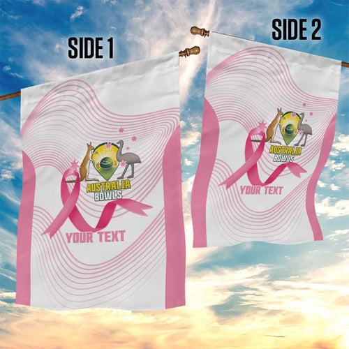Custom Bowls Australia Breast Cancer Garden Flag Pink Ribbon Curve Sporty - Aussie Hoodie