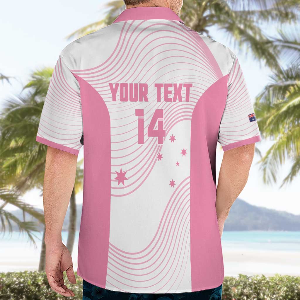 Custom Bowls Australia Breast Cancer Hawaiian Shirt Pink Ribbon Curve Sporty - Aussie Hoodie