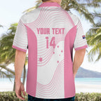 Custom Bowls Australia Breast Cancer Hawaiian Shirt Pink Ribbon Curve Sporty - Aussie Hoodie