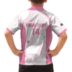 Custom Bowls Australia Breast Cancer Hawaiian Shirt Pink Ribbon Curve Sporty - Aussie Hoodie