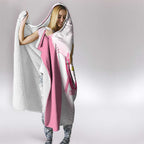 Custom Bowls Australia Breast Cancer Hooded Blanket Pink Ribbon Curve Sporty - Aussie Hoodie