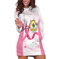 Custom Bowls Australia Breast Cancer Hoodie Dress Pink Ribbon Curve Sporty - Aussie Hoodie