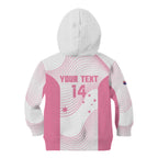Custom Bowls Australia Breast Cancer Kid Hoodie Pink Ribbon Curve Sporty - Aussie Hoodie