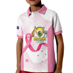 Custom Bowls Australia Breast Cancer Kid Polo Shirt Pink Ribbon Curve Sporty - Aussie Hoodie