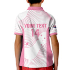 Custom Bowls Australia Breast Cancer Kid Polo Shirt Pink Ribbon Curve Sporty - Aussie Hoodie
