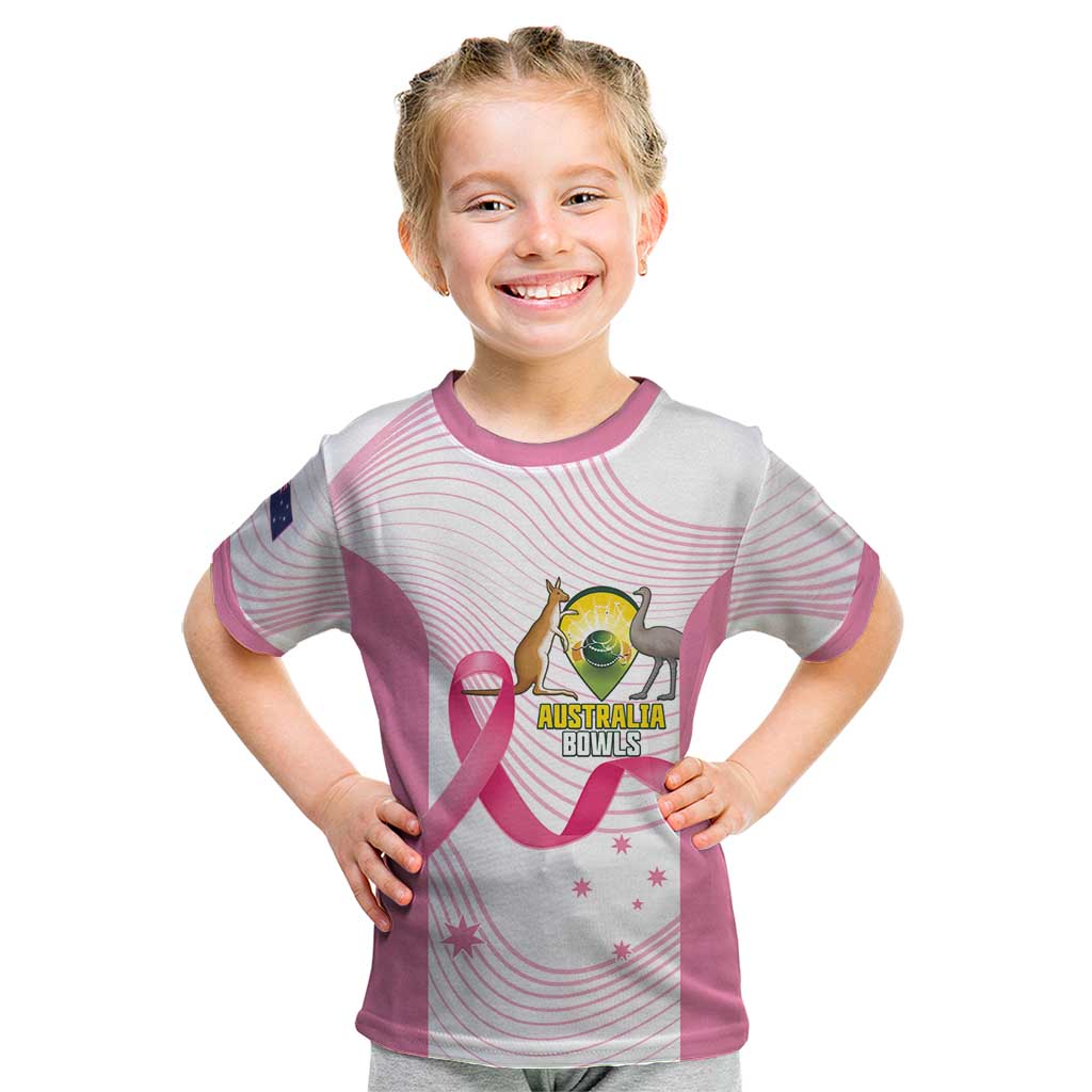 Custom Bowls Australia Breast Cancer Kid T Shirt Pink Ribbon Curve Sporty - Aussie Hoodie