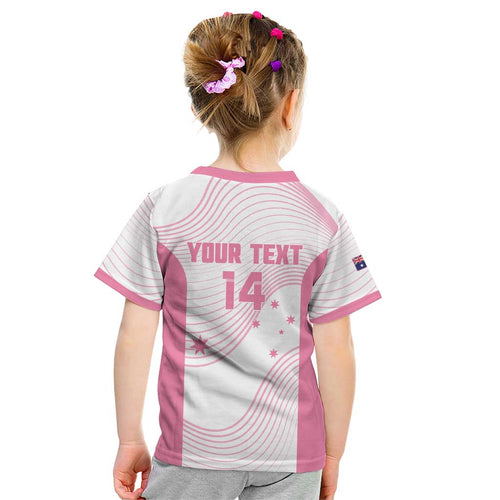 Custom Bowls Australia Breast Cancer Kid T Shirt Pink Ribbon Curve Sporty - Aussie Hoodie