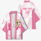Custom Bowls Australia Breast Cancer Kimono Pink Ribbon Curve Sporty - Aussie Hoodie