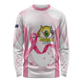 Custom Bowls Australia Breast Cancer Long Sleeve Shirt Pink Ribbon Curve Sporty - Aussie Hoodie