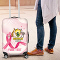 Custom Bowls Australia Breast Cancer Luggage Cover Pink Ribbon Curve Sporty - Aussie Hoodie
