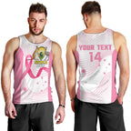 Custom Bowls Australia Breast Cancer Men Tank Top Pink Ribbon Curve Sporty - Aussie Hoodie