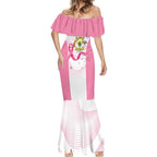Custom Bowls Australia Breast Cancer Mermaid Dress Pink Ribbon Curve Sporty - Aussie Hoodie