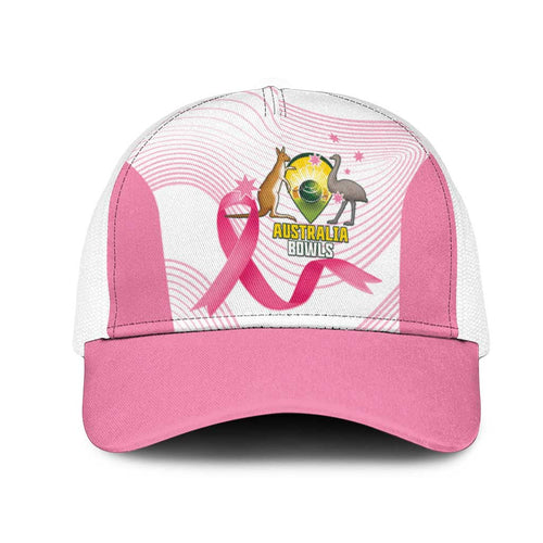 Bowls Australia Breast Cancer Mesh Trucker Cap Pink Ribbon Curve Sporty - Aussie Hoodie