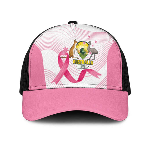 Bowls Australia Breast Cancer Mesh Trucker Cap Pink Ribbon Curve Sporty - Aussie Hoodie