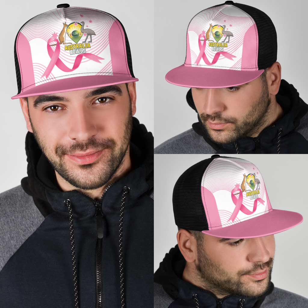 Bowls Australia Breast Cancer Mesh Trucker Cap Pink Ribbon Curve Sporty - Aussie Hoodie