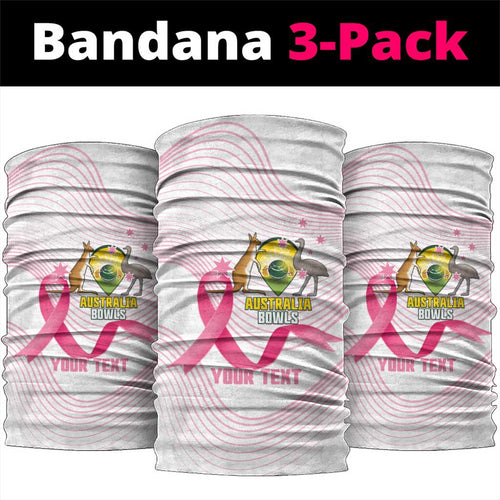 Custom Bowls Australia Breast Cancer Neck Gaiter Pink Ribbon Curve Sporty - Aussie Hoodie