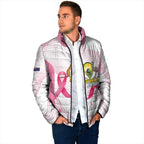 Custom Bowls Australia Breast Cancer Padded Jacket Pink Ribbon Curve Sporty - Aussie Hoodie