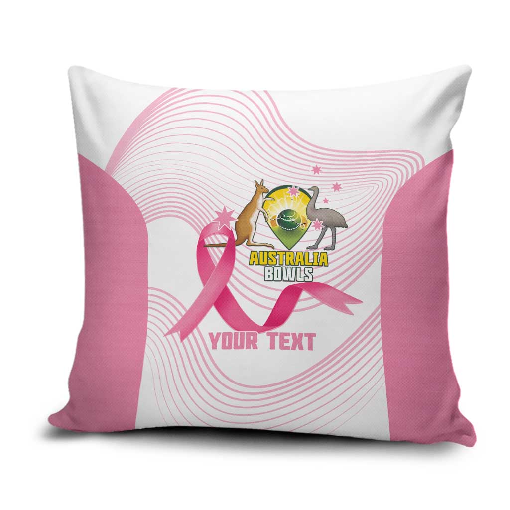 Custom Bowls Australia Breast Cancer Pillow Cover Pink Ribbon Curve Sporty - Aussie Hoodie