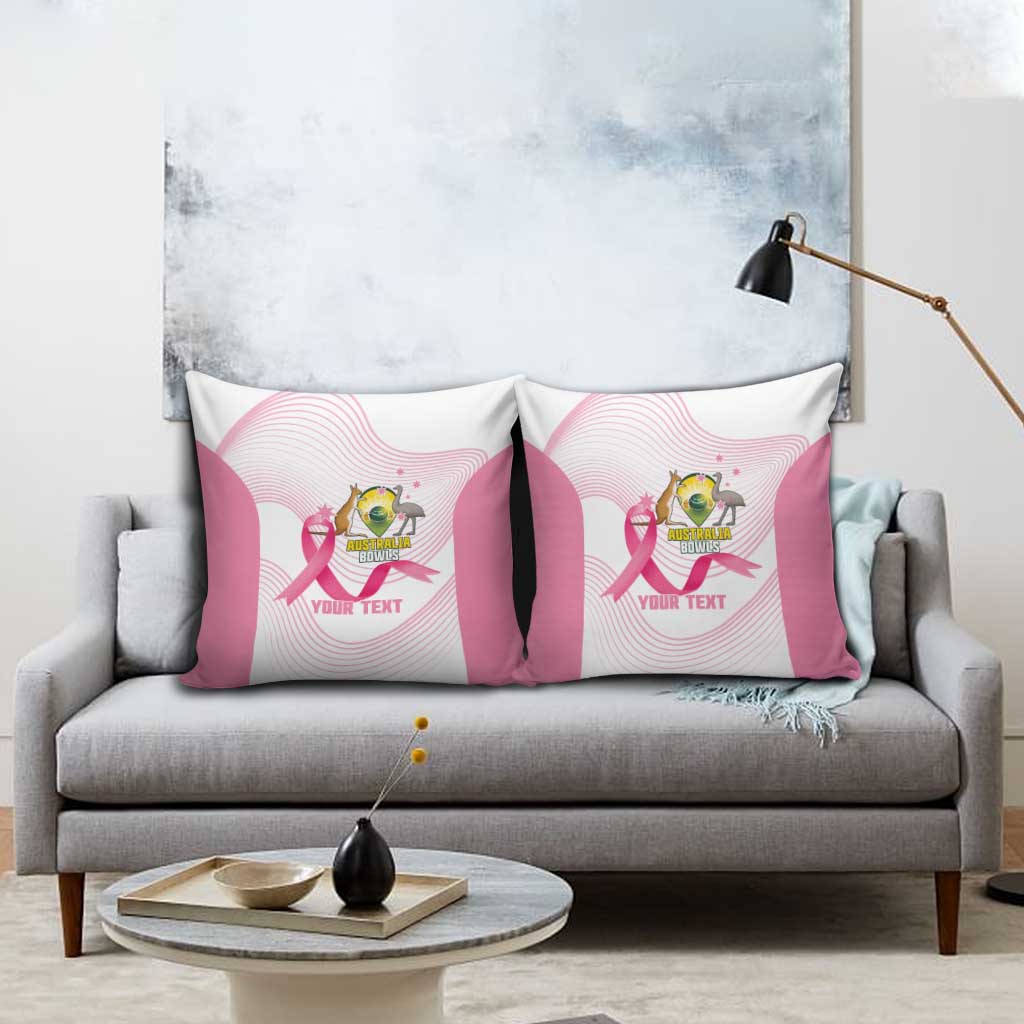 Custom Bowls Australia Breast Cancer Pillow Cover Pink Ribbon Curve Sporty - Aussie Hoodie