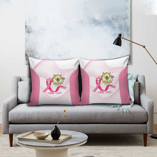 Custom Bowls Australia Breast Cancer Pillow Cover Pink Ribbon Curve Sporty - Aussie Hoodie