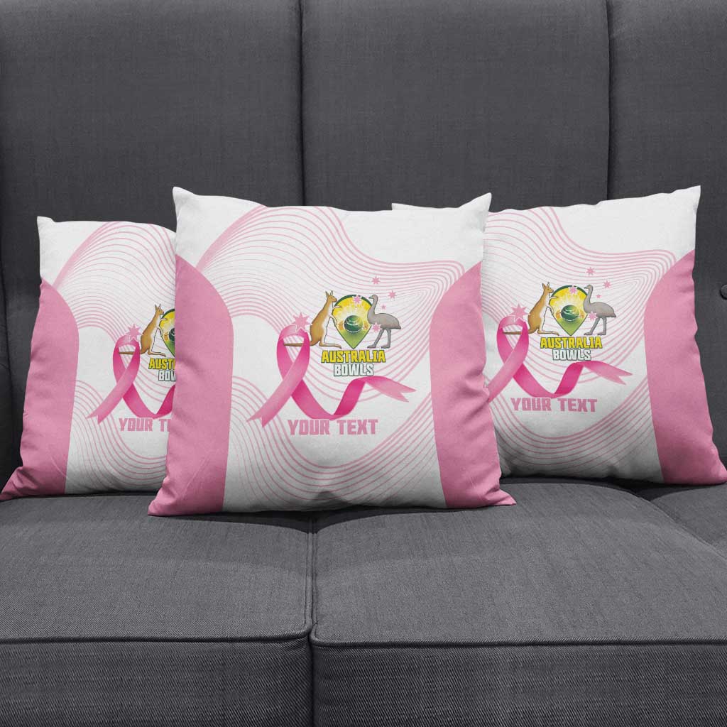 Custom Bowls Australia Breast Cancer Pillow Cover Pink Ribbon Curve Sporty - Aussie Hoodie